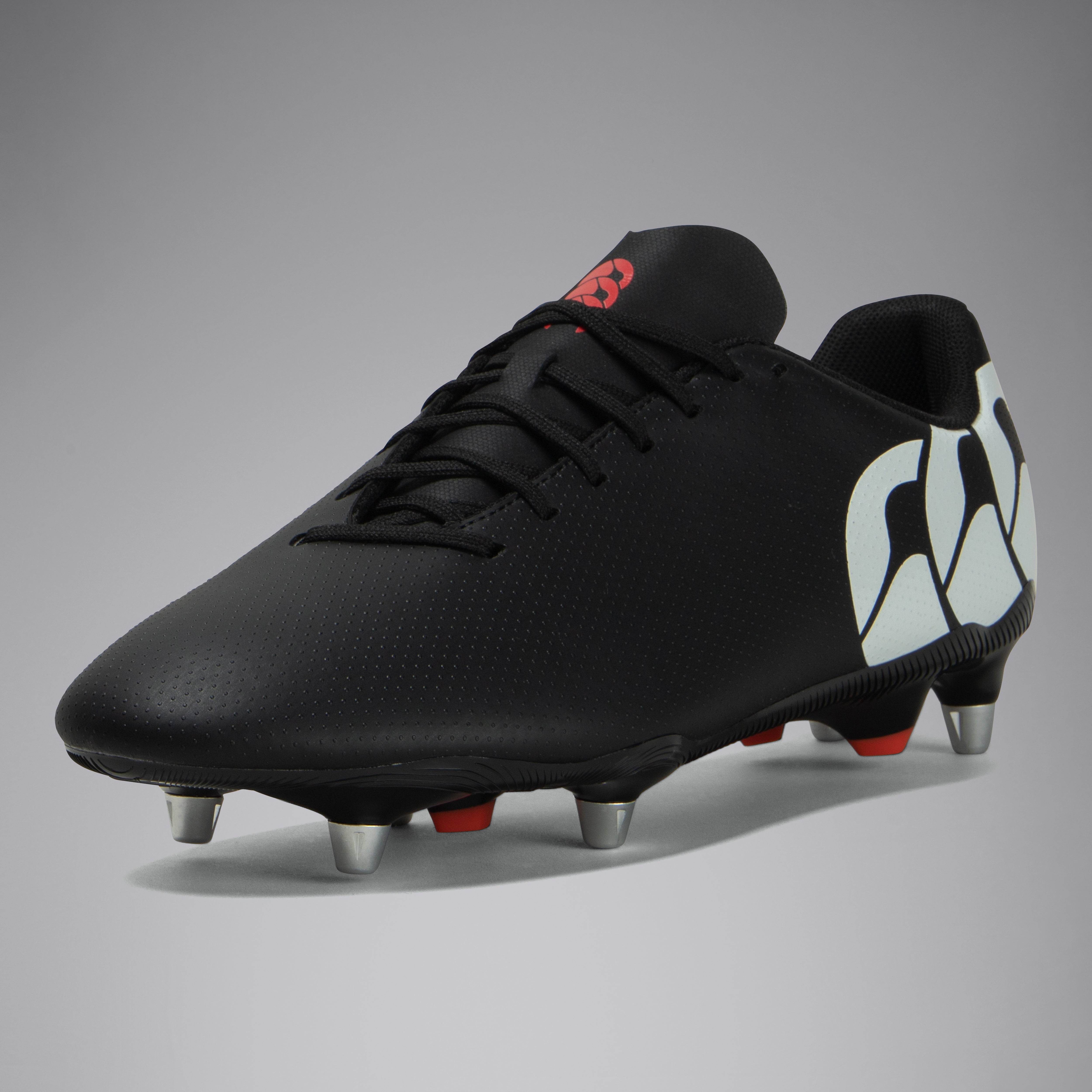 Adult Unisex Speed Raze Soft Ground Boots Black/White | Canterbury