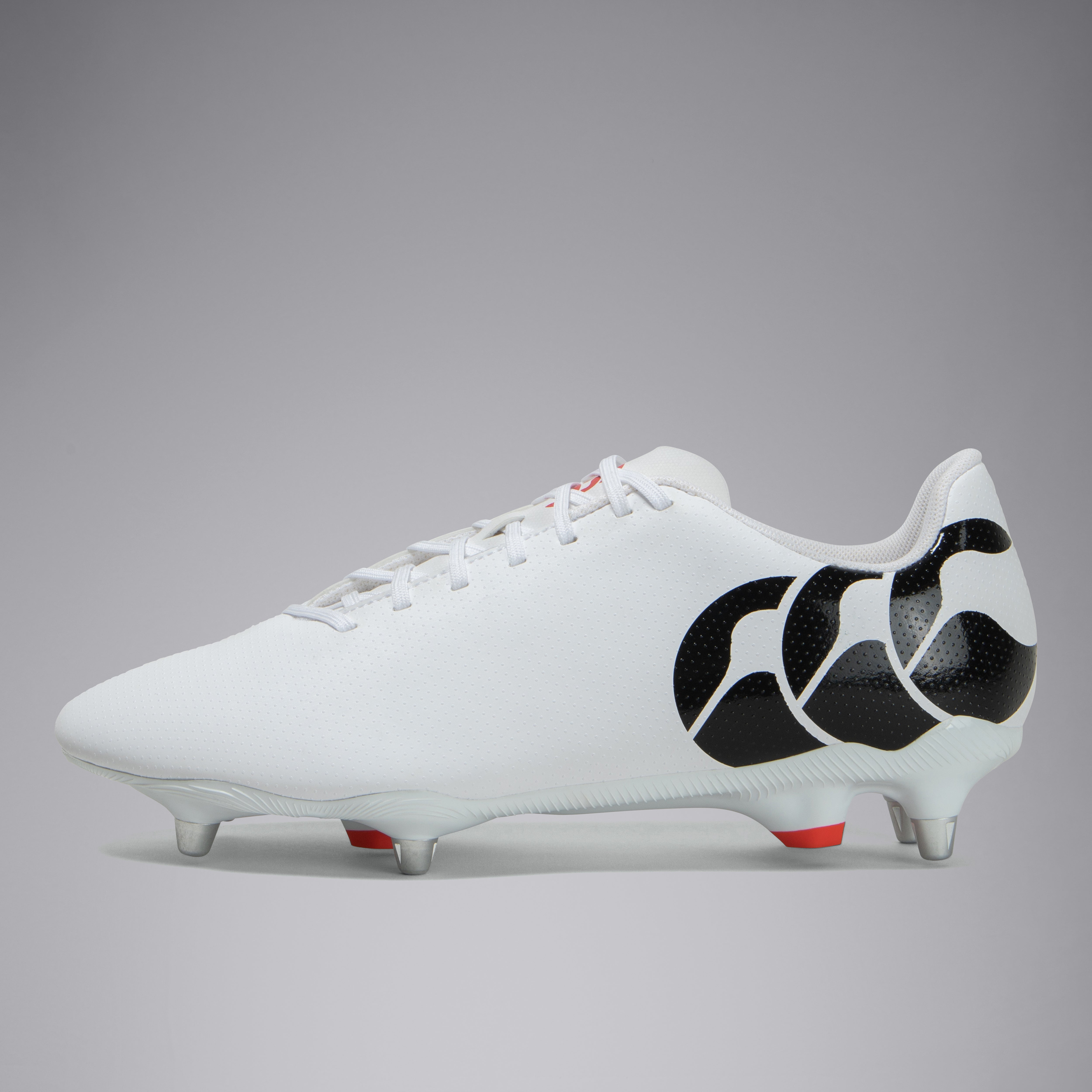 Adult Unisex Speed Raze Soft Ground Boots Black/Red/White | Canterbury