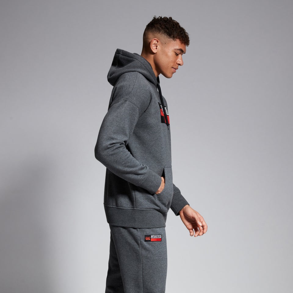 Mens Oversize Hoody Grey Marl