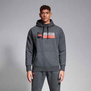 MENS OVERSIZE HOODY GREY MARL - L