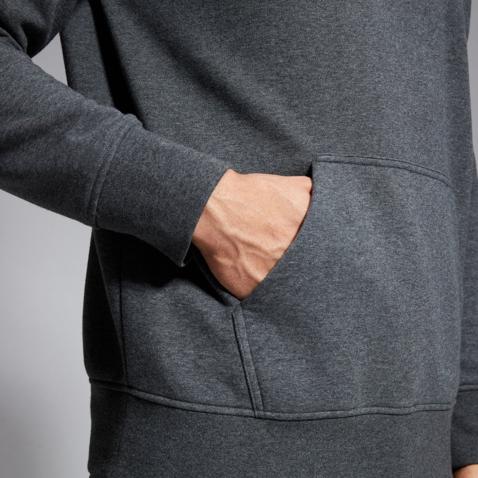 Mens Oversize Hoody Grey Marl