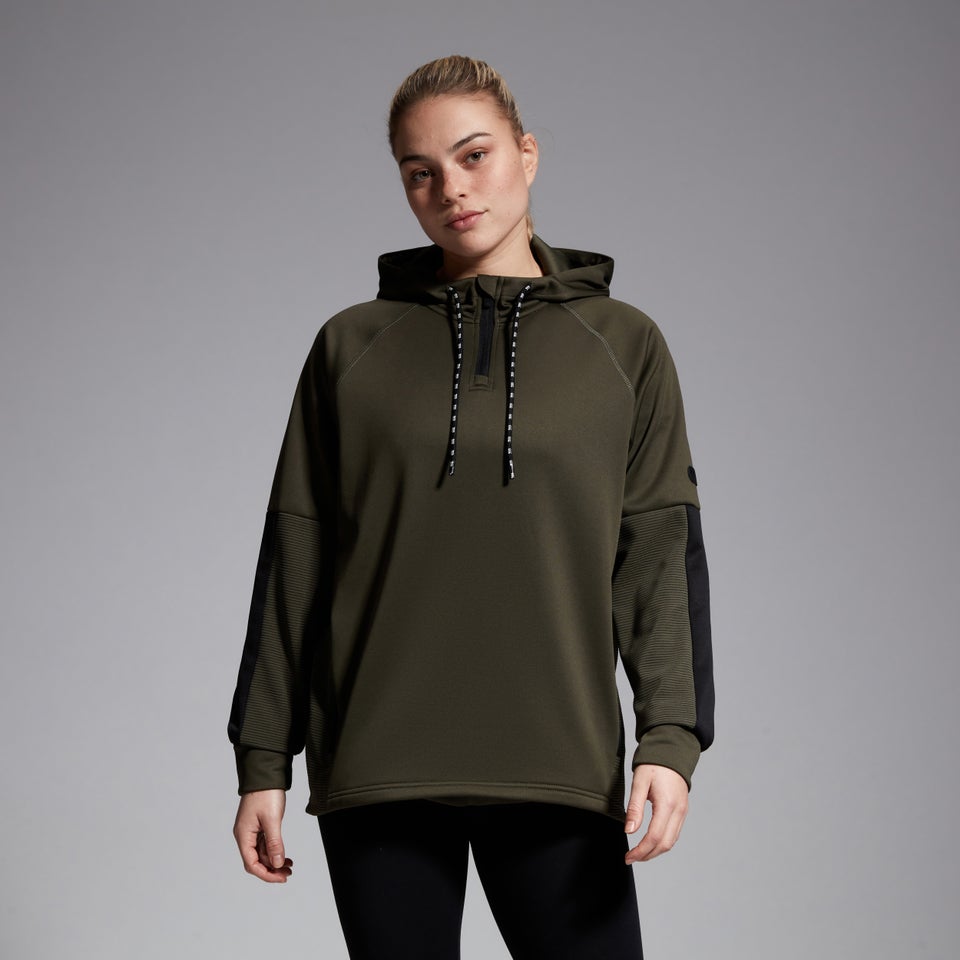 Womens Overhead 1/4 Zip Training Hoody Green