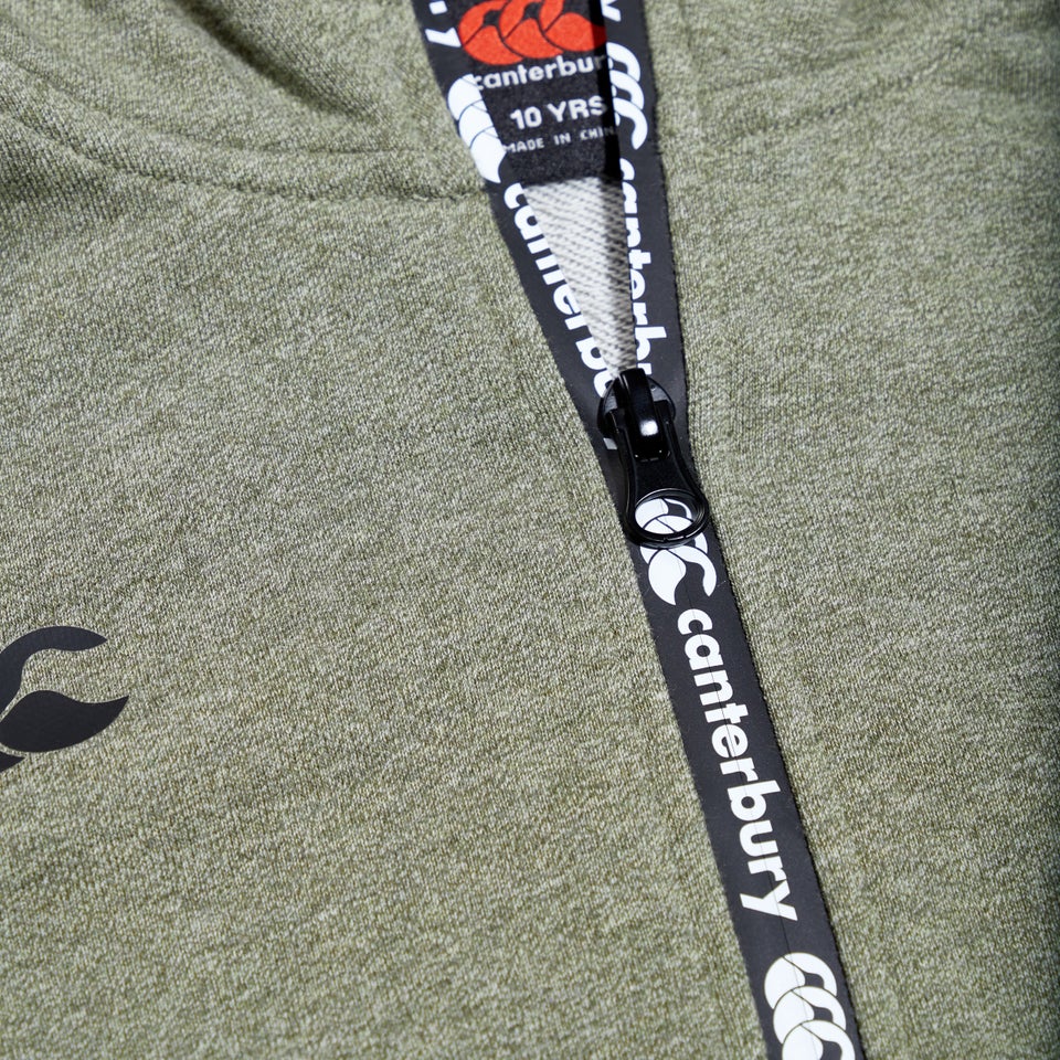 Junior Unisex Full Zip Printed Hoody Green