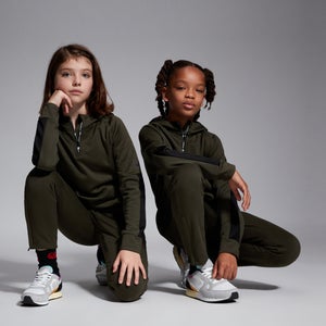 JUNIOR UNISEX OVERHEAD TRAINING HOODY GREEN - AGE 14