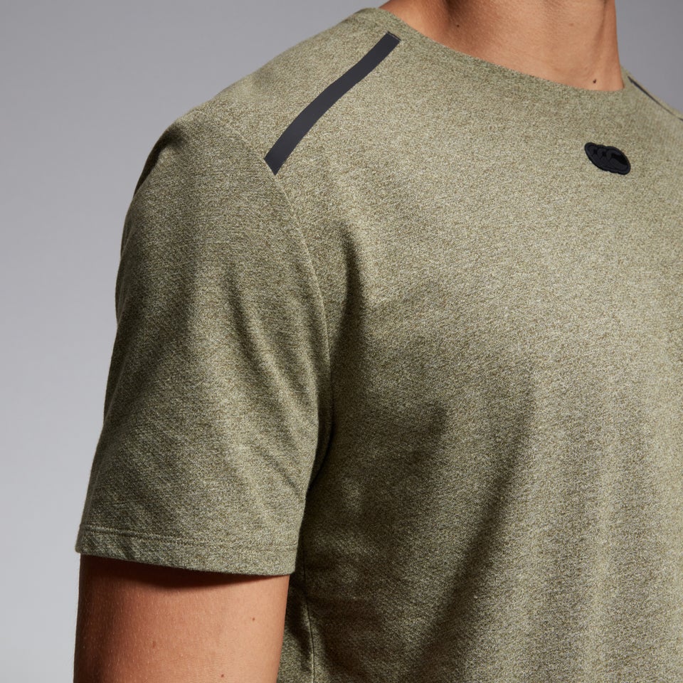 CANTERBURY COT/POL SS TRAINING TEE AM GREEN