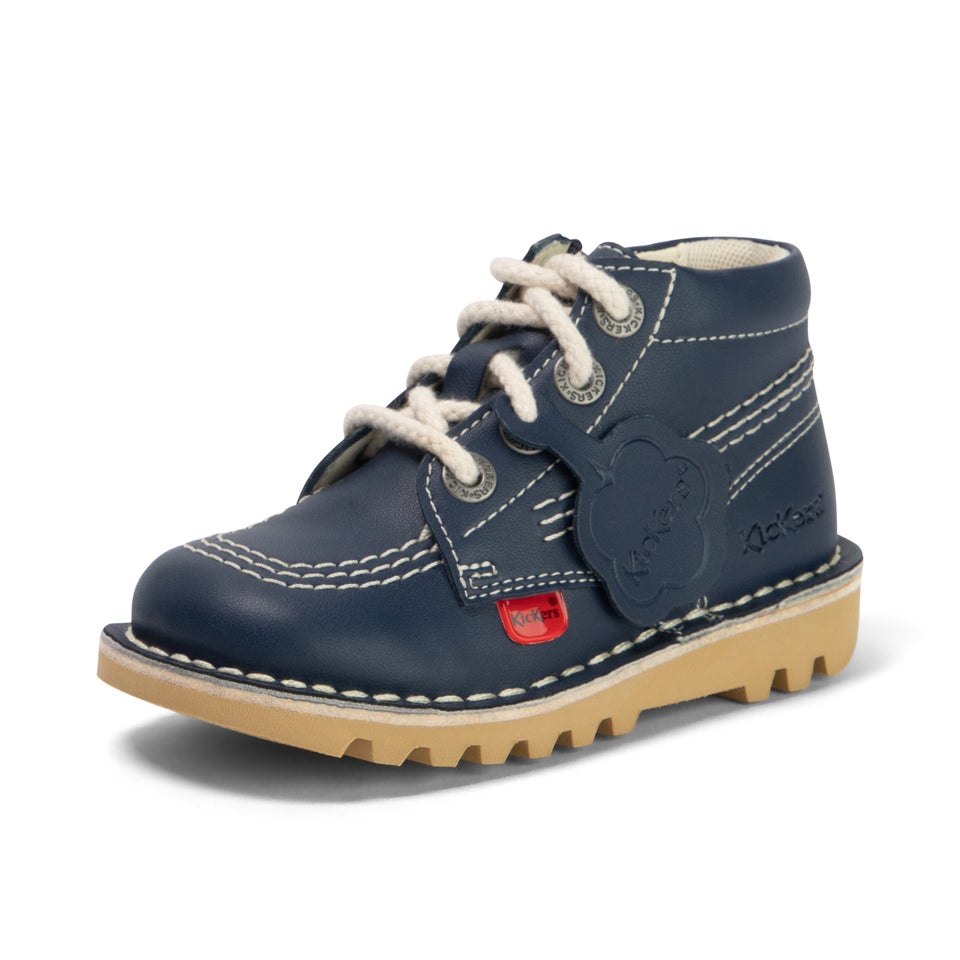 Infant Unisex Kick Hi Zip Leather Alternative Navy