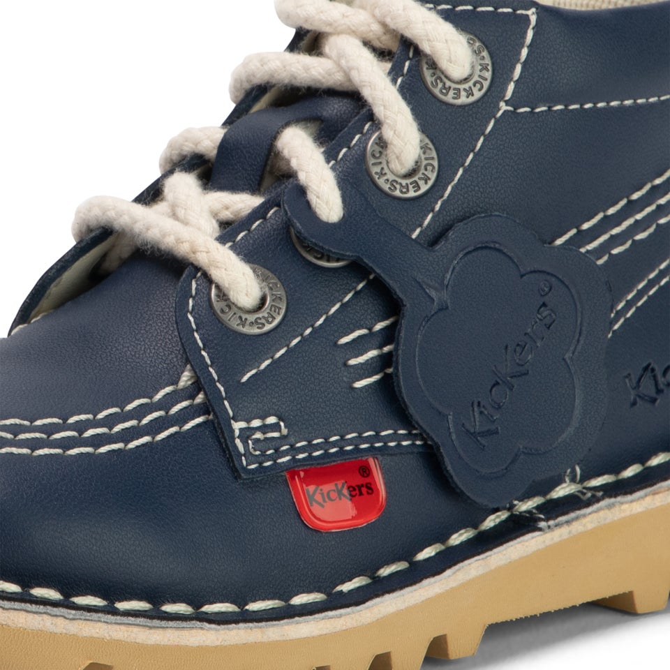 Infant Unisex Kick Hi Zip Leather Alternative Navy
