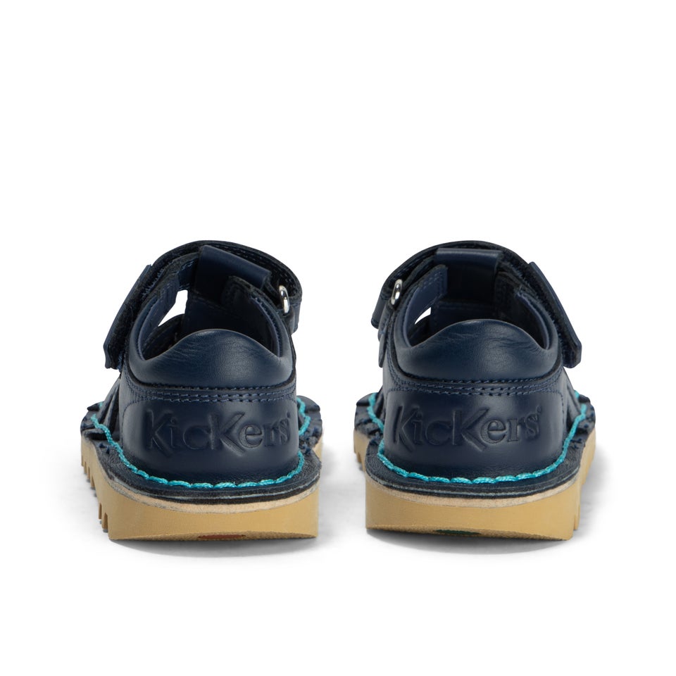 Infant Boys Kick Sandal Leather Navy