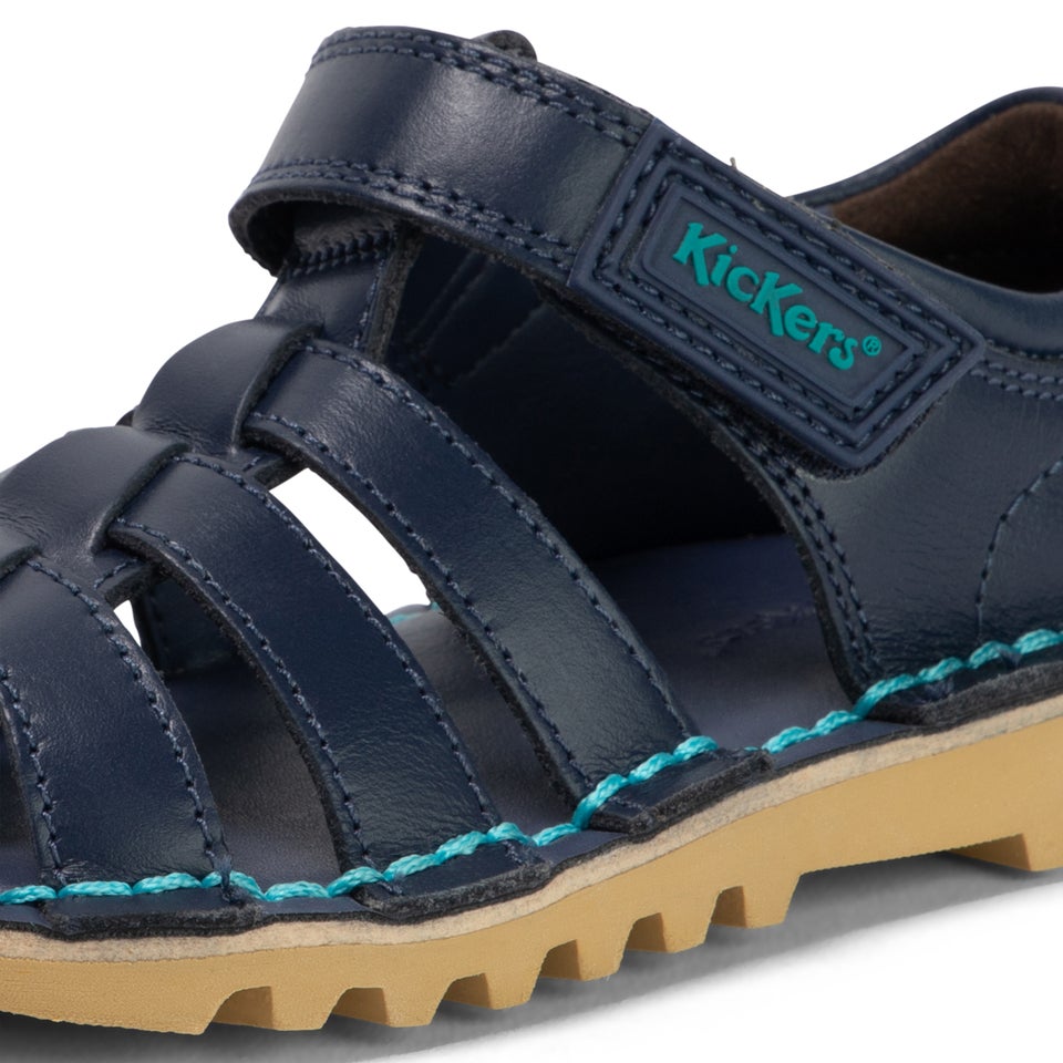 Infant Boys Kick Sandal Leather Navy