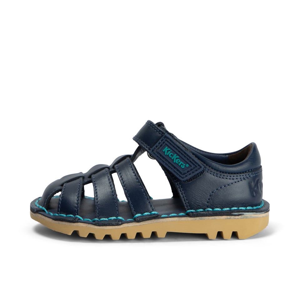 Infant Boys Kick Sandal Leather Navy