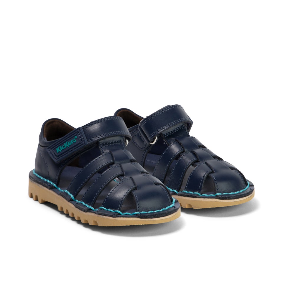 Infant Boys Kick Sandal Leather Navy