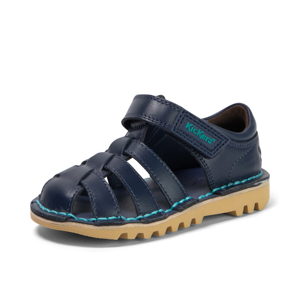 Infant Boys Kick Sandal Leather Navy