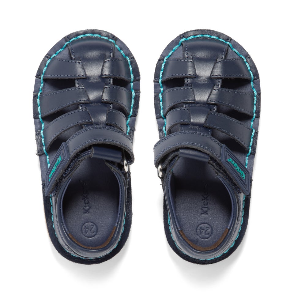 Infant Boys Kick Sandal Leather Navy