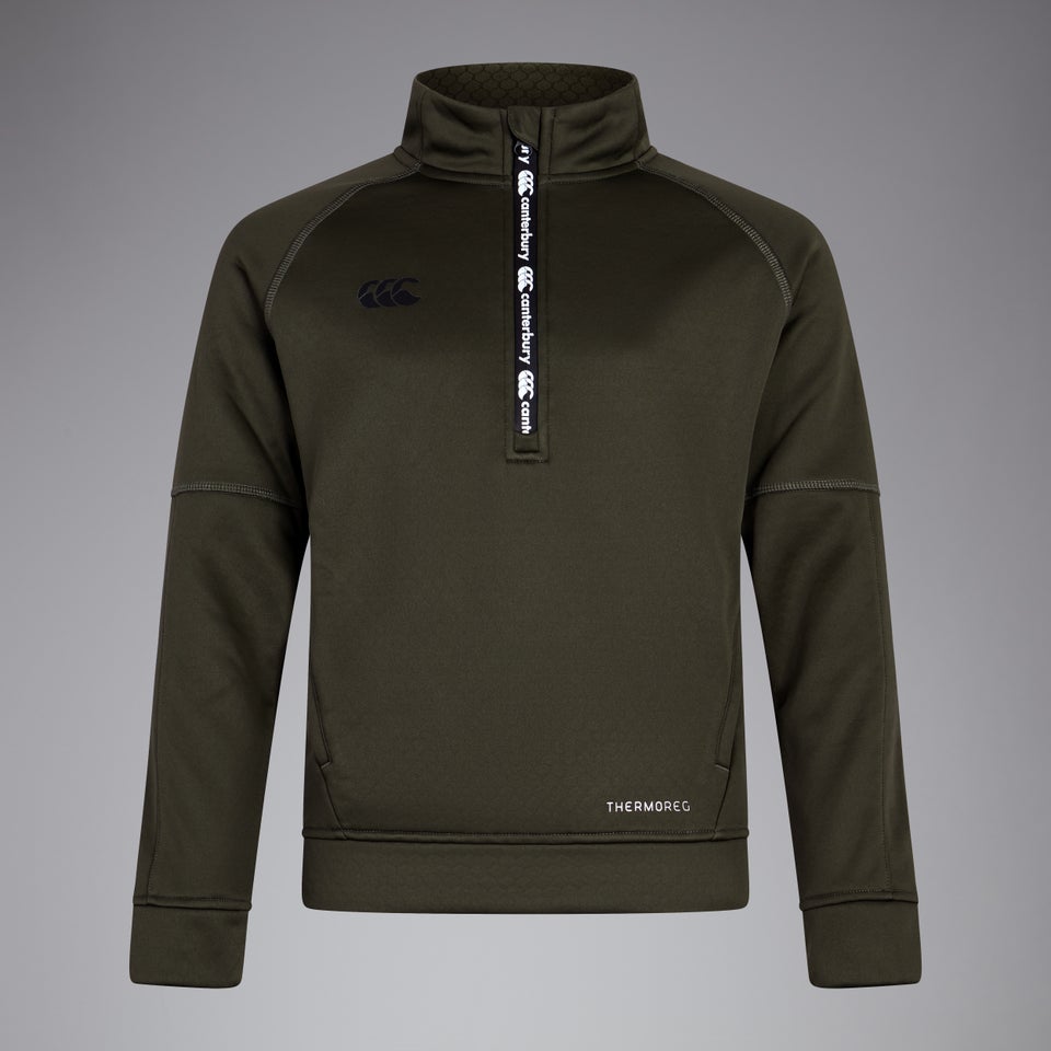 Junior Unisex 1/2 Zip Thermoreg Fleece Green