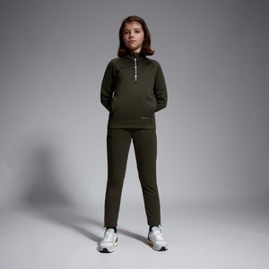 Junior Unisex 1/2 Zip Thermoreg Fleece Green