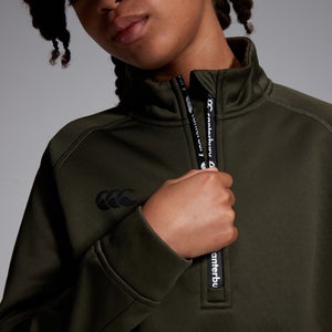 Junior Unisex 1/2 Zip Thermoreg Fleece Green