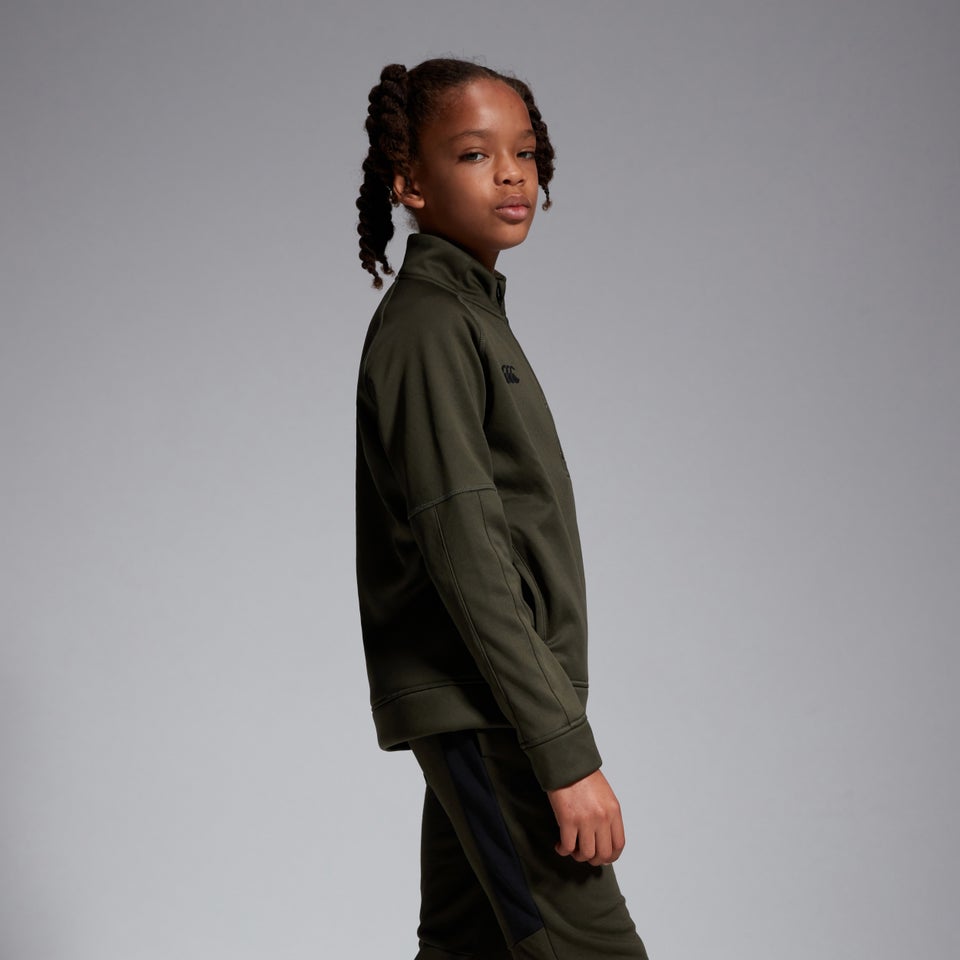 Junior Unisex 1/2 Zip Thermoreg Fleece Green