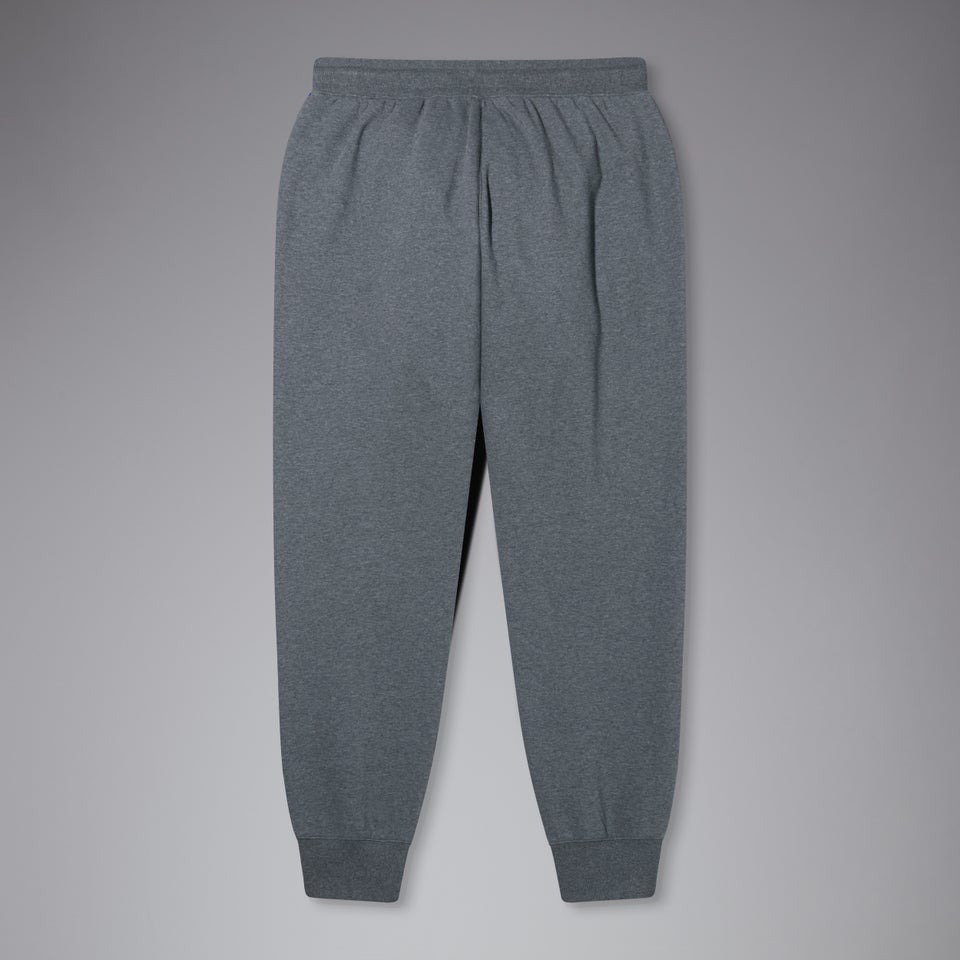 Mens Tapered Fleece Cuffpant Grey Marl