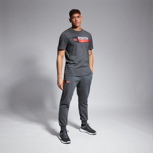 Mens Tapered Fleece Cuffpant Grey Marl