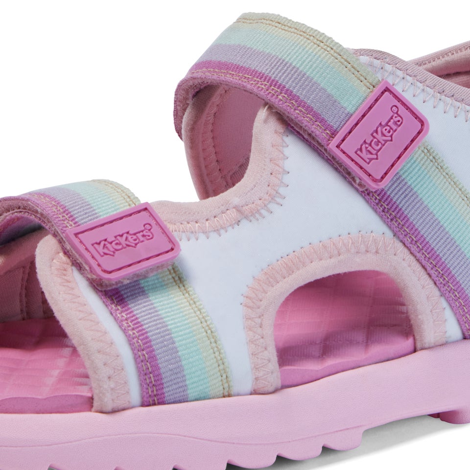 Junior Girls Kickster Sandal White
