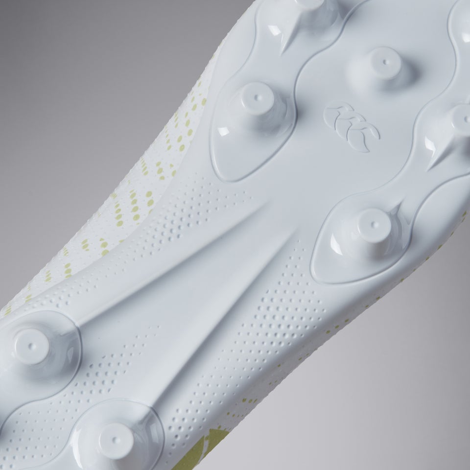 Junior Unisex Speed Infinite Team Firm Ground Boots White/Yellow