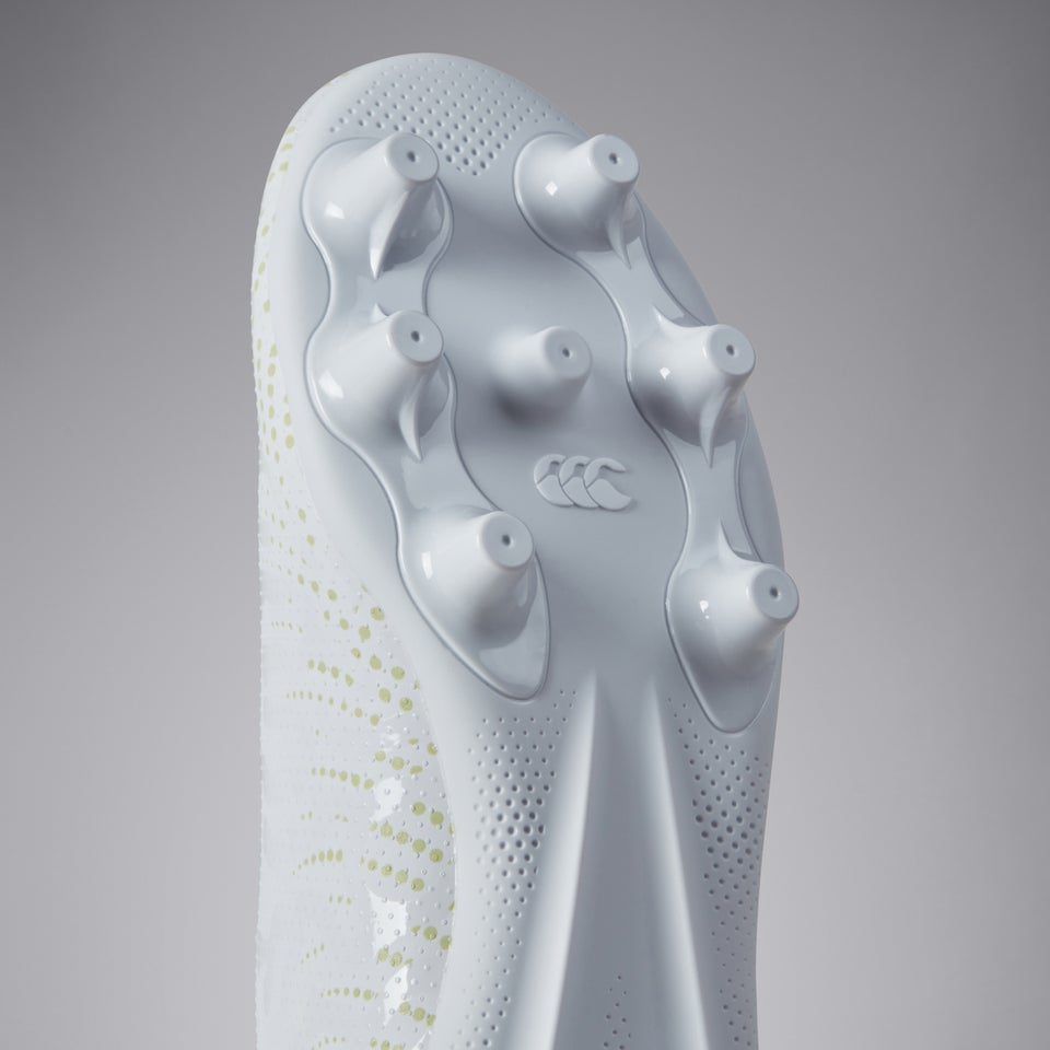 Junior Unisex Speed Infinite Team Firm Ground Boots White/Yellow