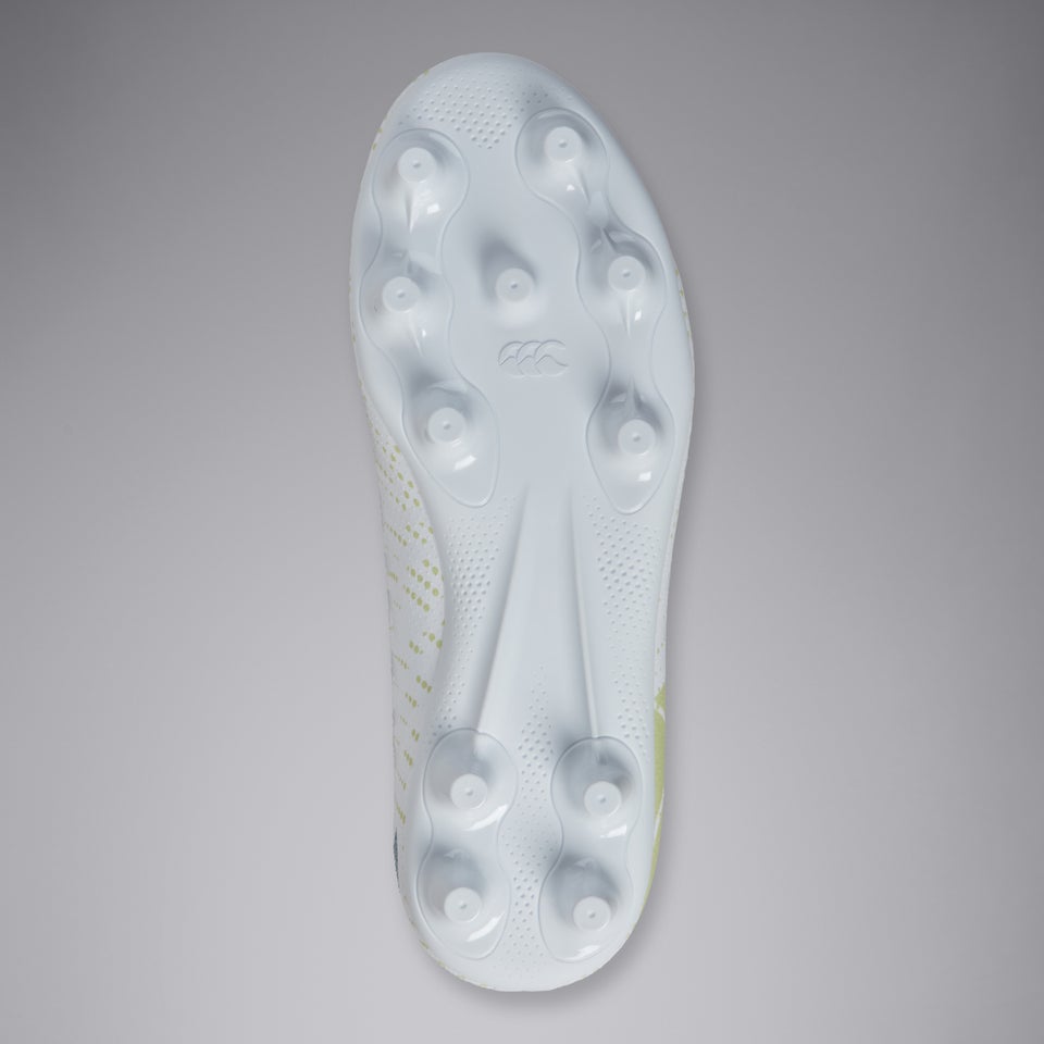 Junior Unisex Speed Infinite Team Firm Ground Boots White/Yellow