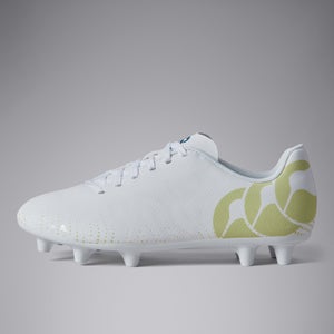 Junior Unisex Speed Infinite Team Firm Ground Boots White/Yellow
