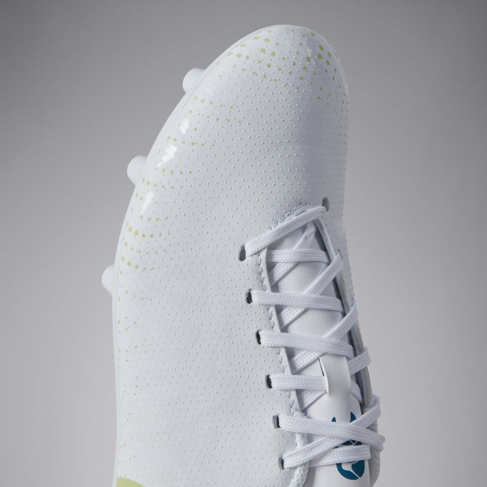 Junior Unisex Speed Infinite Team Firm Ground Boots White/Yellow