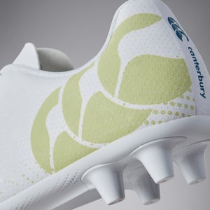 Junior Unisex Speed Infinite Team Firm Ground Boots White/Yellow