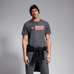 Mens Cotton Logo Tee Grey Marl