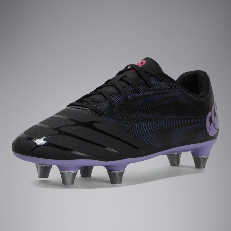 Junior Unisex Phoenix Genesis Team Soft Ground Boots Black/Purple