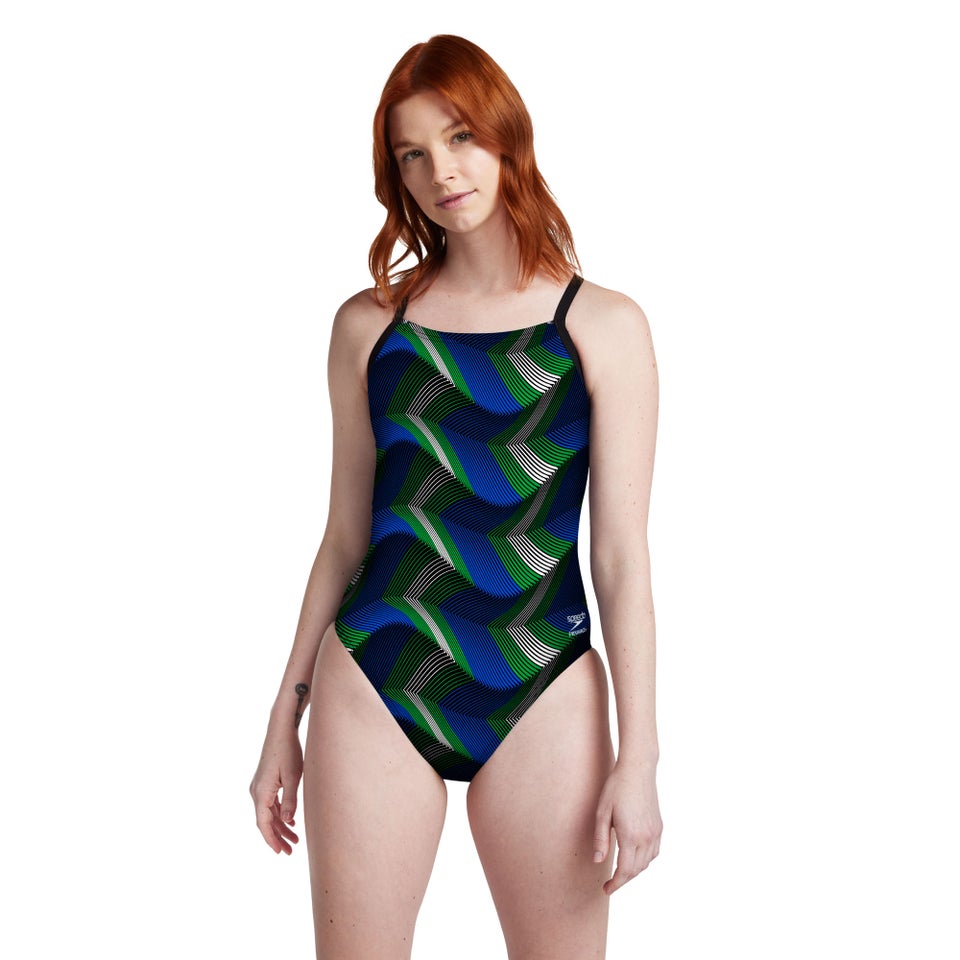 Women's Precision Strappy Cross Back One Piece Multi