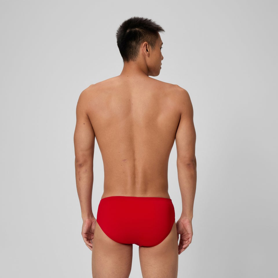 Men's Solid Brief Red