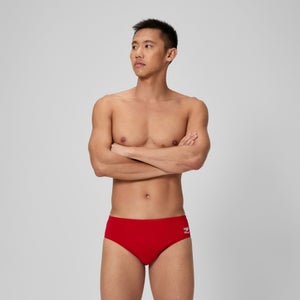 Men's Solid Brief Red