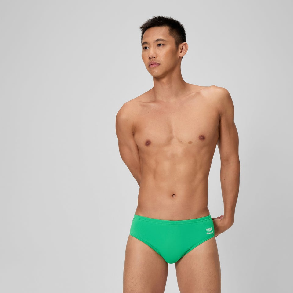 Men's Solid Brief Green
