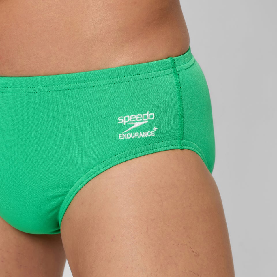 Men's Solid Brief Green