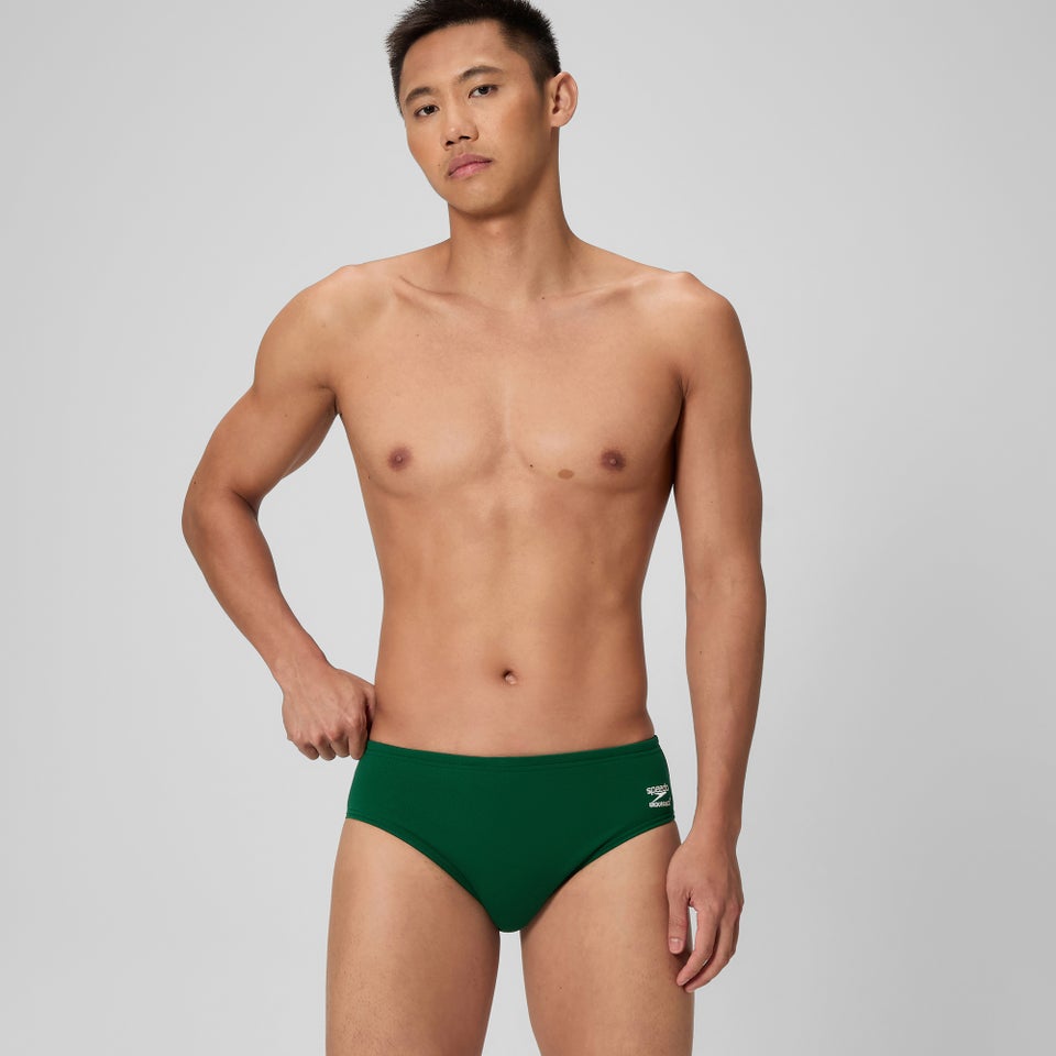 Men's Solid Brief Green