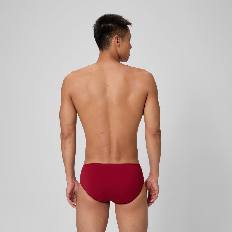 Men's Solid Brief Red