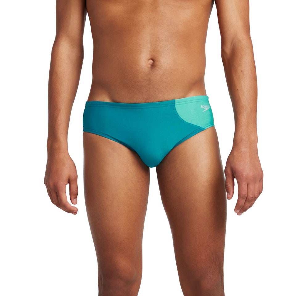 Men's Asymmetrical Colorblock One Brief Blue
