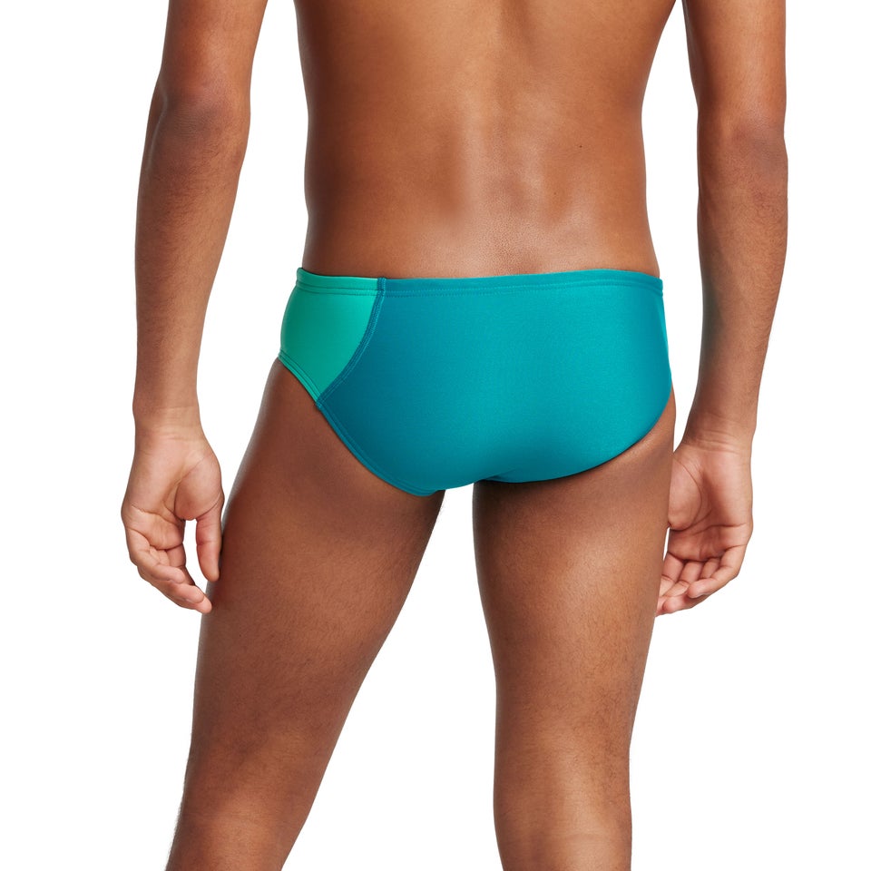 Men's Asymmetrical Colorblock One Brief Blue