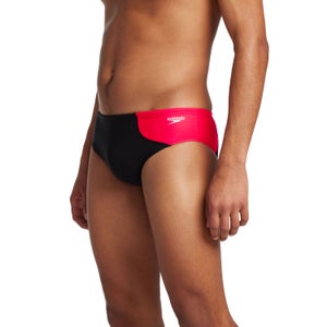 Men's Asymmetrical Colorblock One Brief Black