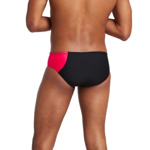 Men's Asymmetrical Colorblock One Brief Black
