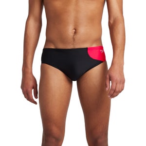 Men's Asymmetrical Colorblock One Brief Black