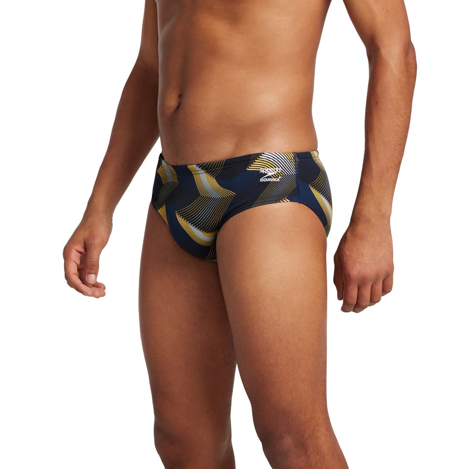 Men's Precision Brief Blue/Yellow