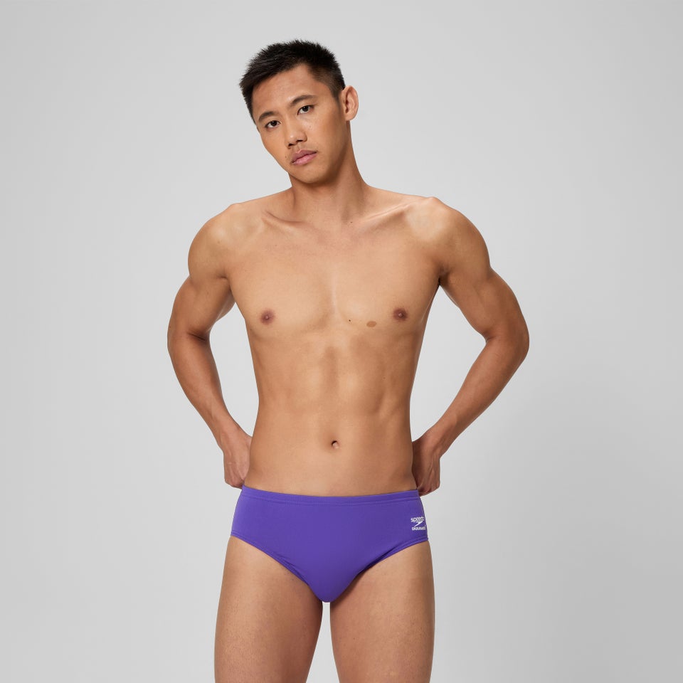 Men's Solid Brief Purple