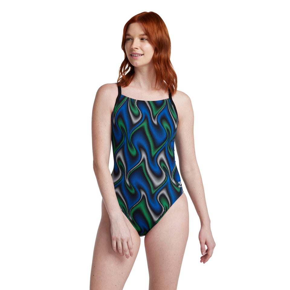 Women's Purpose Flyback One Piece Green/Black