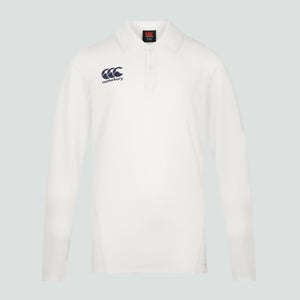 CANTERBURY CRICKET REG SET-IN LS POLO AM CREAM