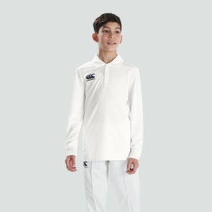 CANTERBURY CRICKET REG SET-IN LS POLO JU CREAM