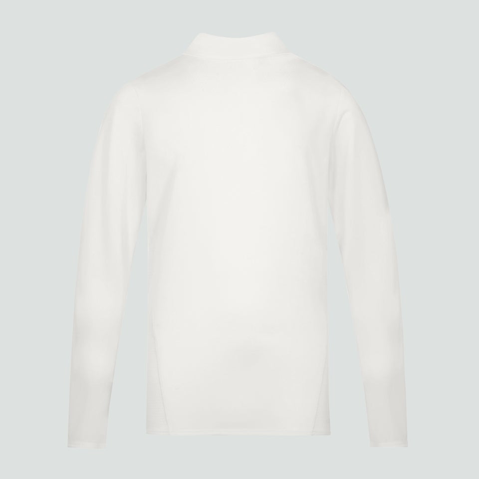 Junior Unisex Cricket Long Sleeved Polo Shirt Cream